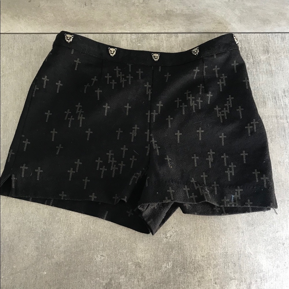 Black BCNU lion shorts